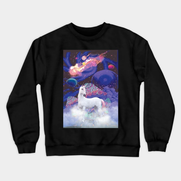 Psychedelic Tshirt LSD Unicorn Crewneck Sweatshirt by avshirtnation